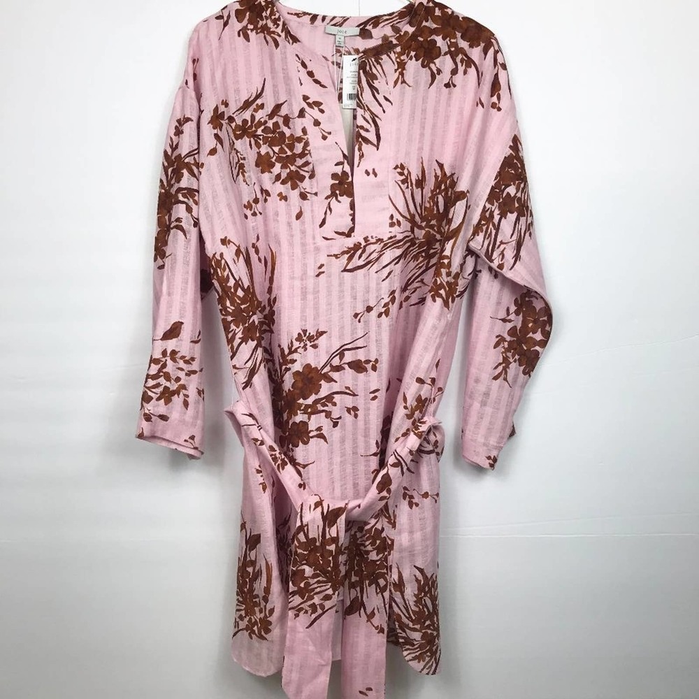 NWT - Joie Sunanda Long Sleeve, Split Neck Unlined Dress - Small
